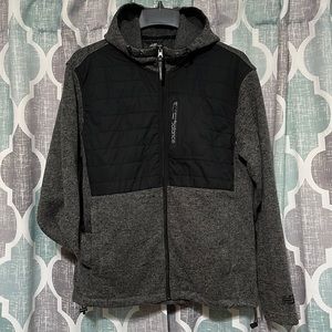 New balance heathered gray hooded jacket